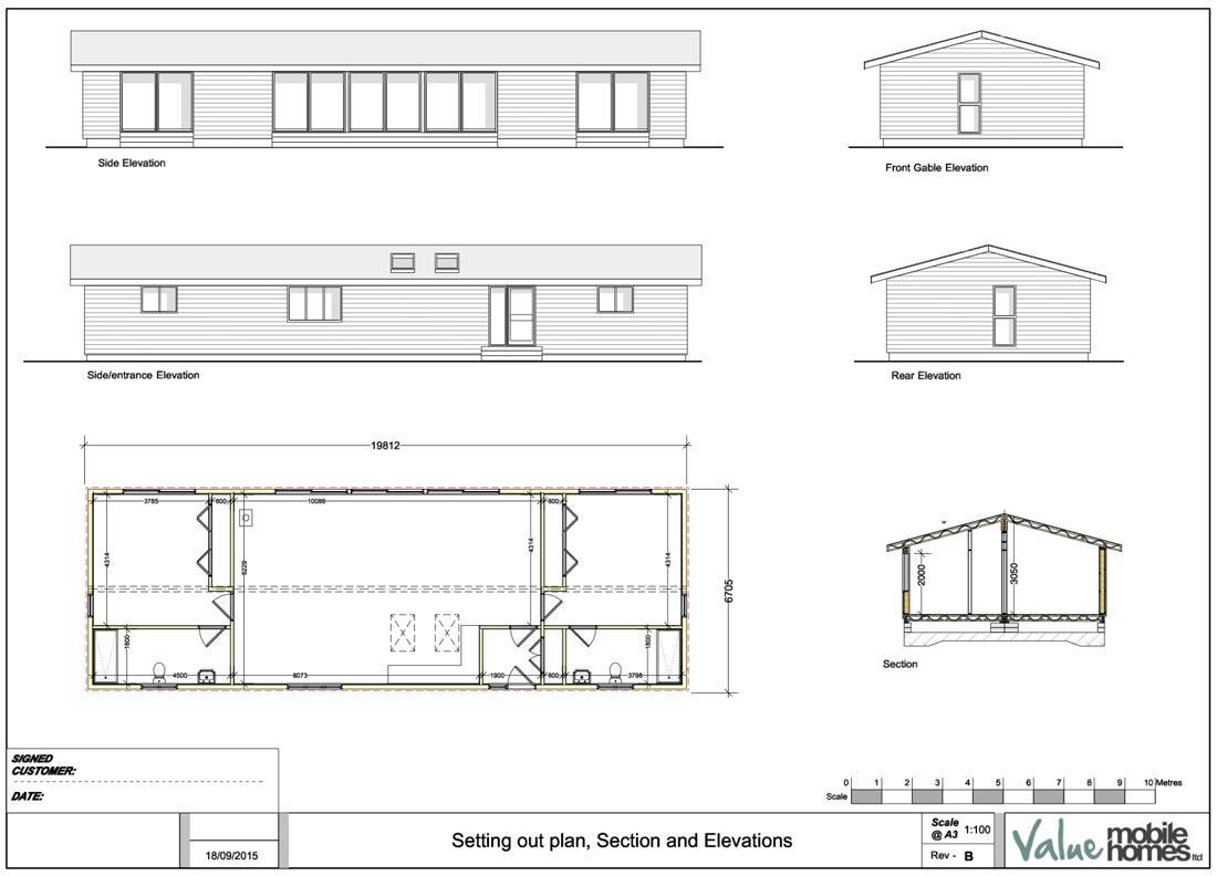 A Rustic Finished 65 X 22 FT Mobile Home In Dorking Barn Style With Translucent Black Washed Timber Cladding And Clay Tile Roof A Rustic Finished 65 X 22 FT Mobile Home In Dorking Barn Style With Translucent Black Washed Timber Cladding And Clay Tile Roof